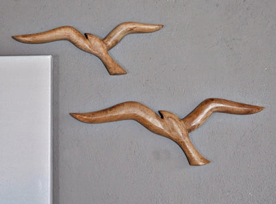 Wanddeko Möwen aus Mango Holz  36 cm oder 46 cm Schöne Deko